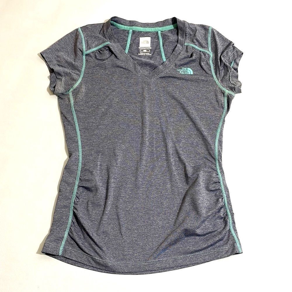 The North Face Gray and Teal Women's Top